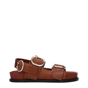 Jil Sander Brown Leather Strap-On Men's Sandals